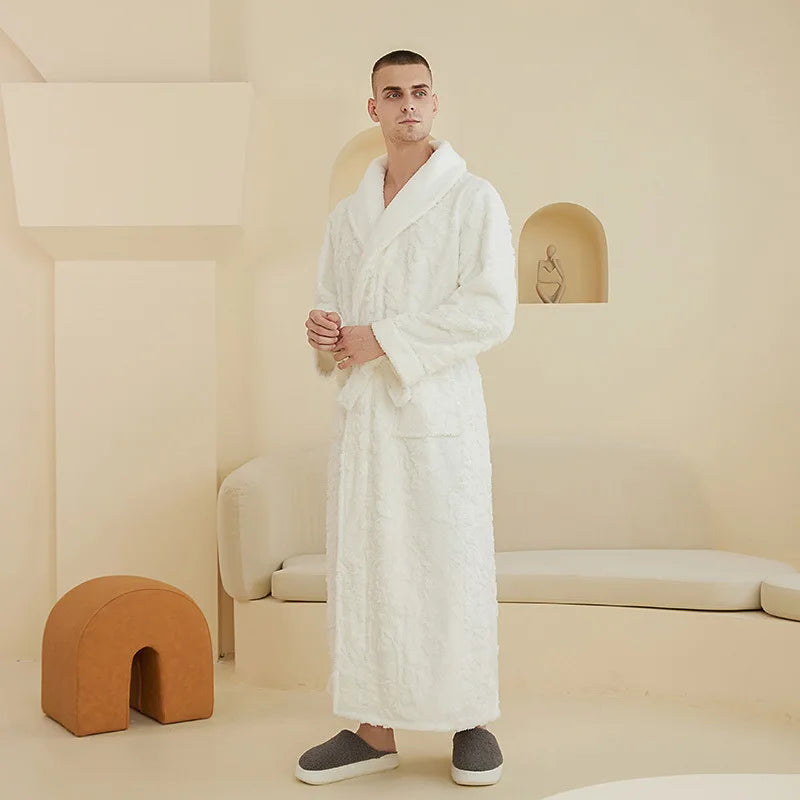 Peignoir Polaire Homme Long Doux