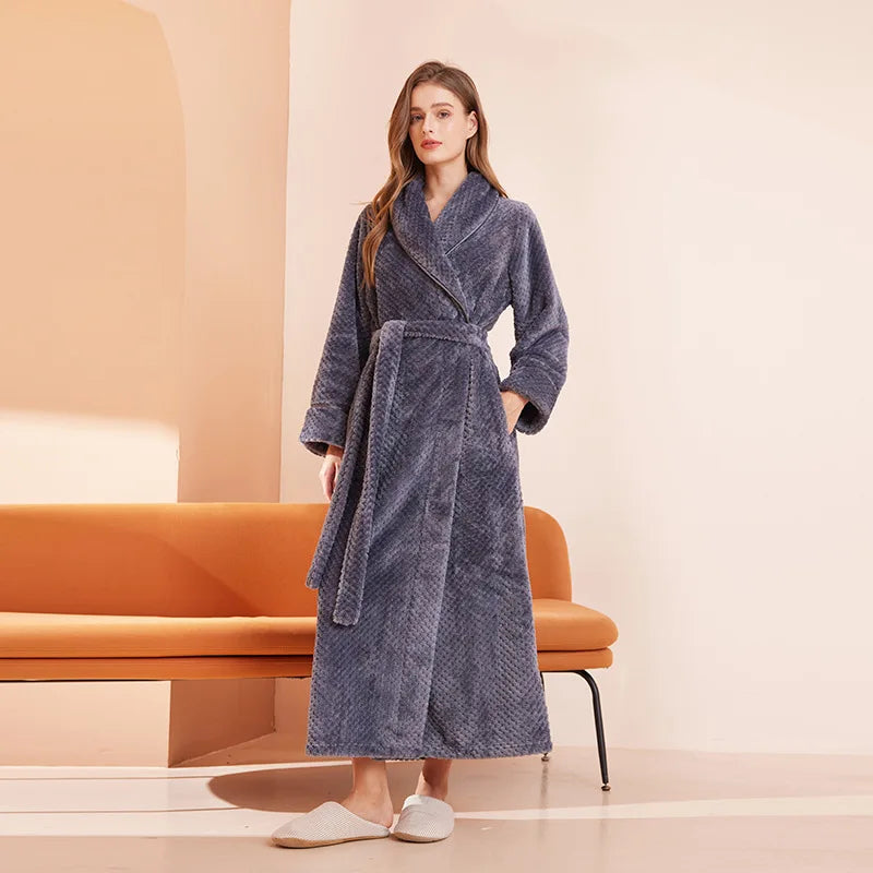 Peignoir Luxe Femme Long Uni